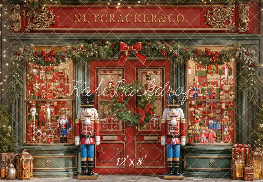 Kate Christmas Nutcracker Shop Window Decorations Fleece Backdrop Designed by Emetselch -UK