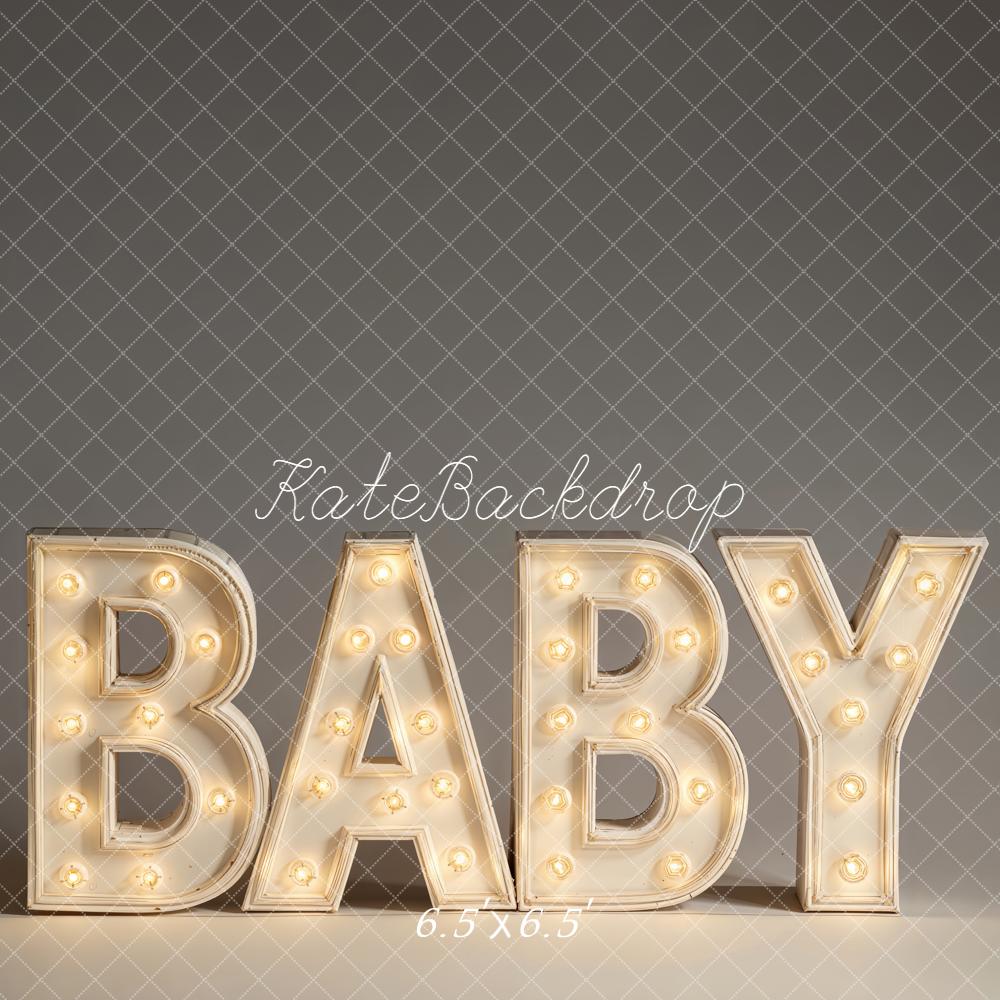 Kate Baby Light Up Letters Neutral Backdrop Designed by Emetselch