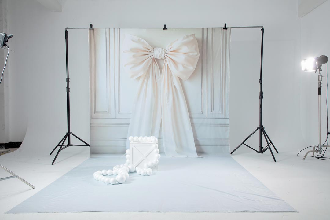 Kate Sweep Elegant Big Bow Backdrop Designed by Emetselch