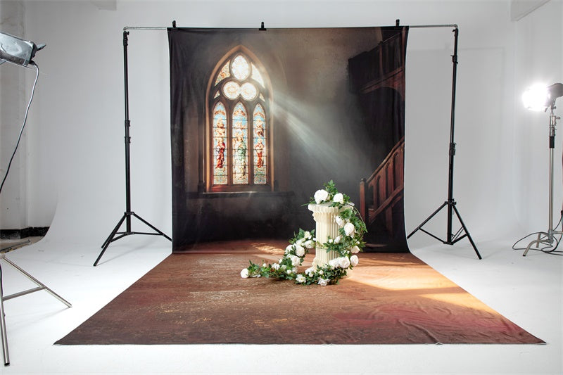 Kate Sweep Church Glass Window Sunlight Backdrop Designed by Emetselch