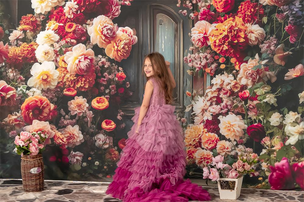 Kate Spring Fine Art Flower Arch Door Backdrop Designed by Chain Photography -UK
