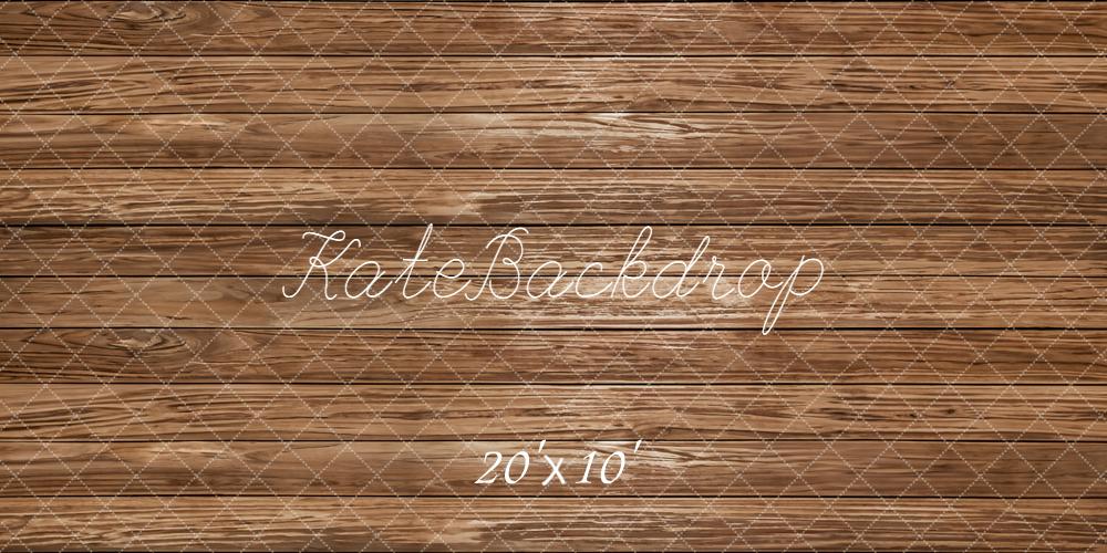 Kate Wood Plank Brown Rustic Floor Backdrop Designed by Emetselch