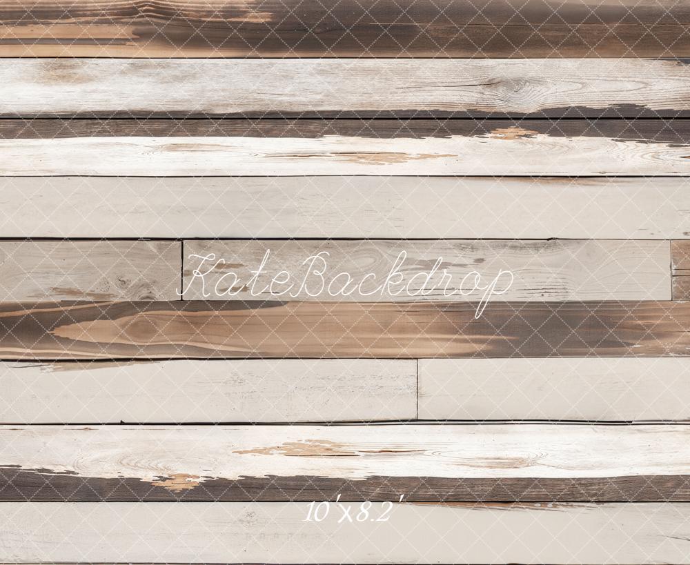 Kate Vintage Wood Planks Neutral Backdrop Designed by Emetselch