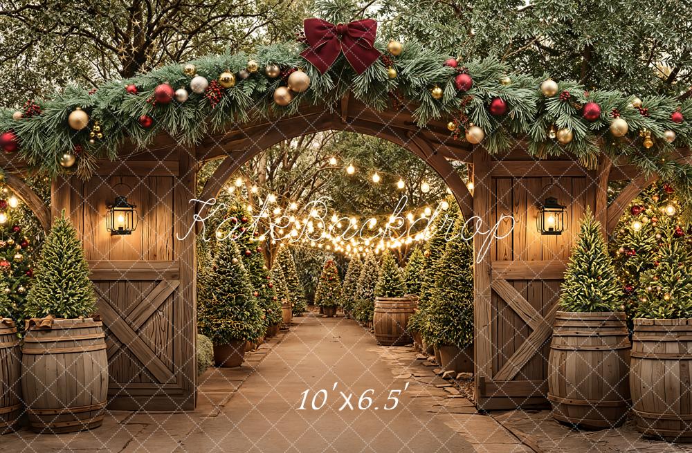 Kate Christmas Archway Garland Fairy Lights Backdrop Designed by Emetselch
