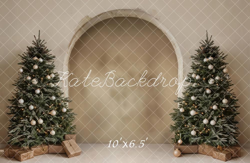 Kate Christmas Trees Archway Fleece Backdrop Designed by Emetselch -UK
