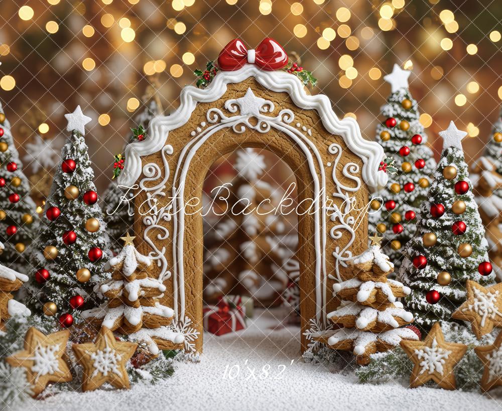 Kate Christmas Gingerbread Arch Biscuit Trees Backdrop Designed by Mini MakeBelieve -UK