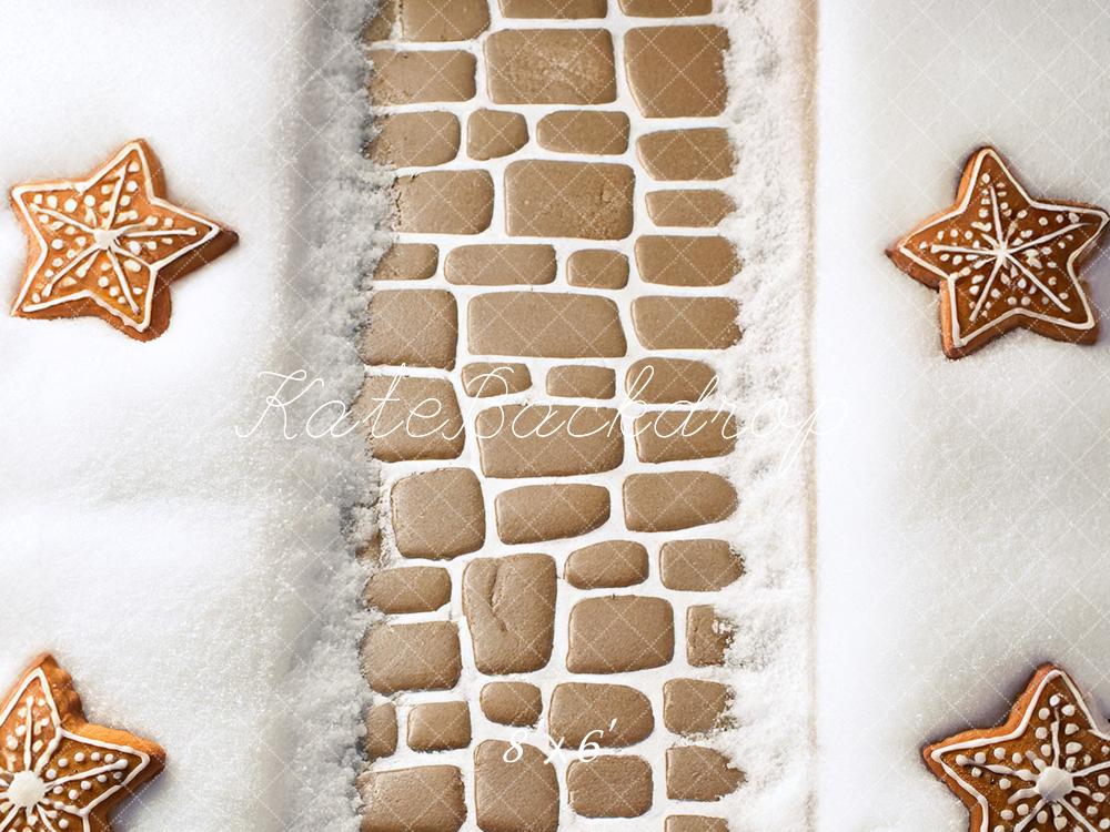 Kate Gingerbread Snow Cobblestone Backdrop Designed by Mandy Ringe Photography -UK