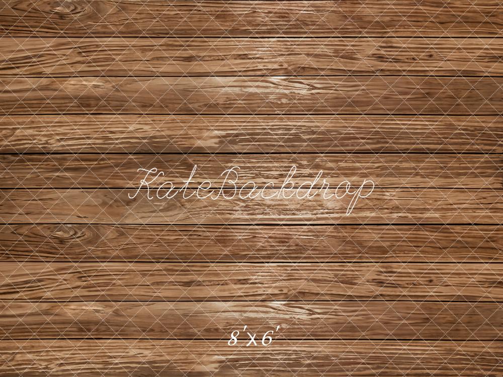 Kate Wood Plank Brown Rustic Floor Backdrop Designed by Emetselch