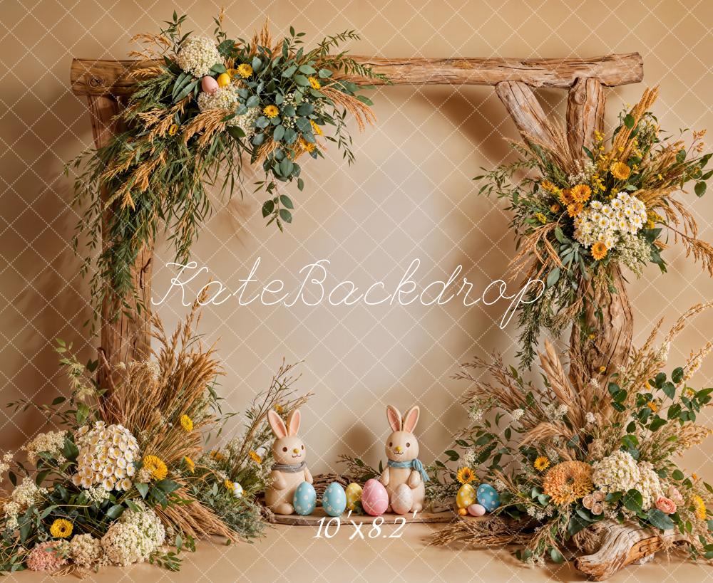 Kate Easter Bunny Eggs Wooden Arch Backdrop Designed by Emetselch