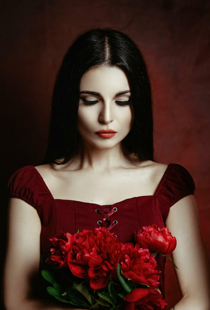 Kate Dark Red Wine Color Abstract Weave Pattern Texture Backdrop Designed by JFCC -UK