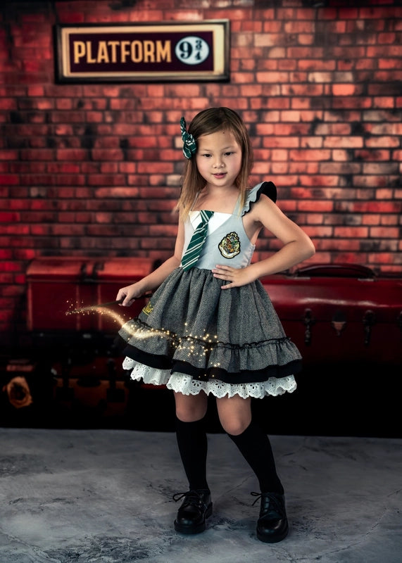 Kate Wizard Train Station Platform Brick Backdrop Designed by Patty Robert -UK
