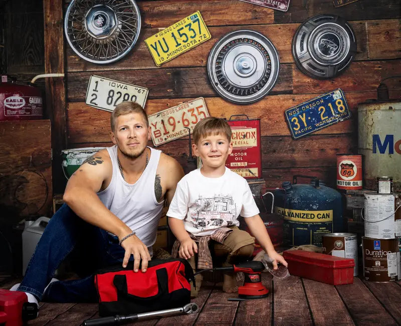Kate Garage Boys/Father's Day Backdrop Designed by Arica Kirby -UK
