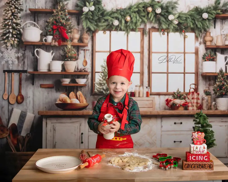Kate Christmas Kitchen Backdrop Designed by Emetselch -UK