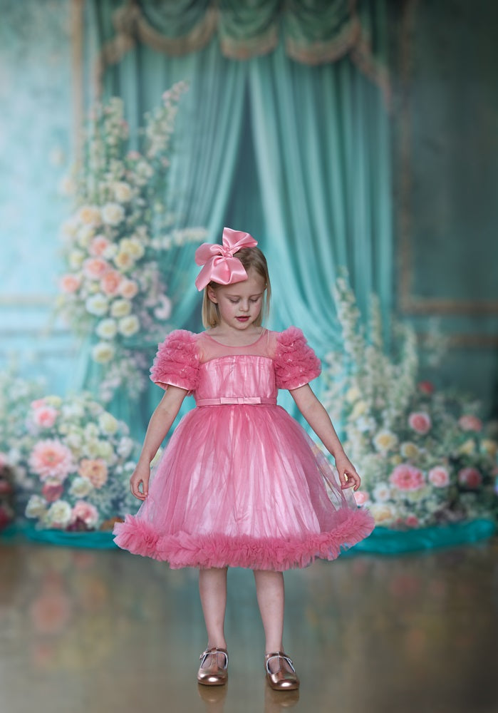 Kate Spring Flowers Green Curtain Wall Backdrop Designed by Emetselch -UK