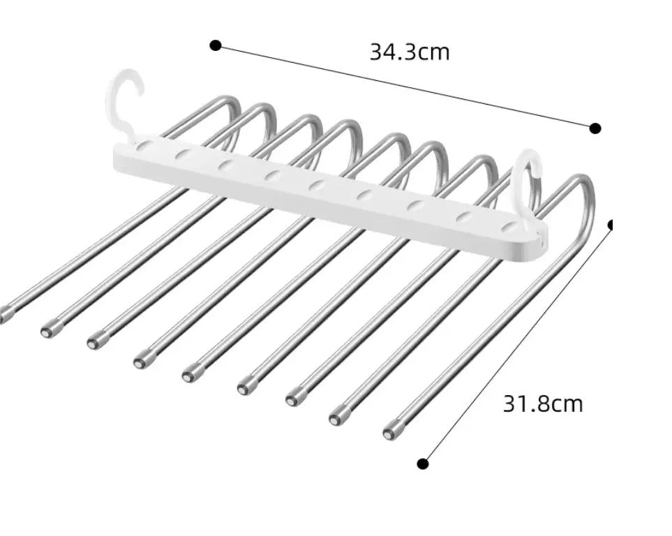 Kate White 9 Layer Stainless Steel Foldable Storage backdrop Stand -UK