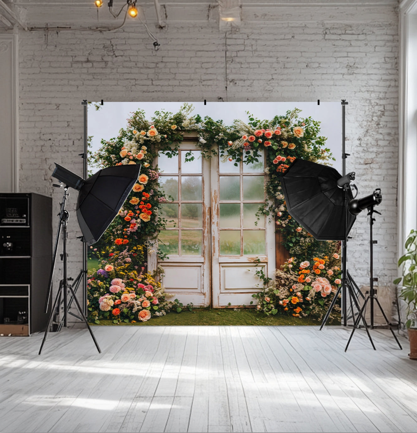 On Sale Kate Spring Flower Arch Vintage Door Backdrop Designed by Emetselch -UK