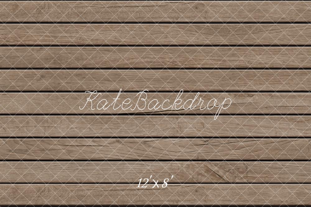 Kate Wood Plank Brown Floor Fleece Backdrop Designed by Emetselch -UK