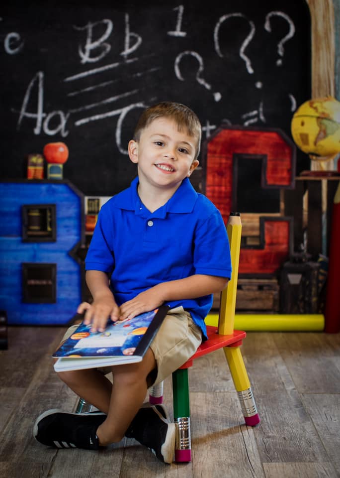 Kate Back to School Summer Blackboard Colorful ABC Fleece Backdrop -UK