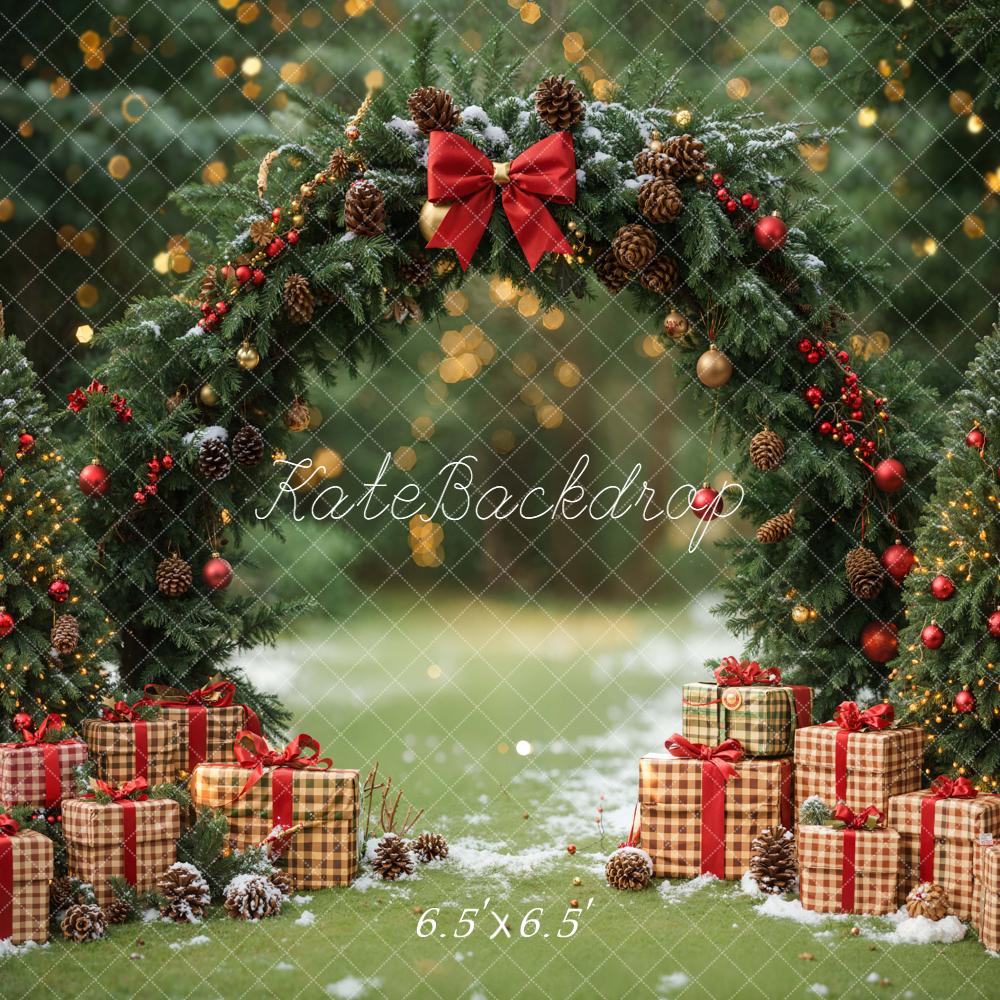 Kate Christmas Arch Gift Boxes Forest Backdrop Designed by Emetselch -UK