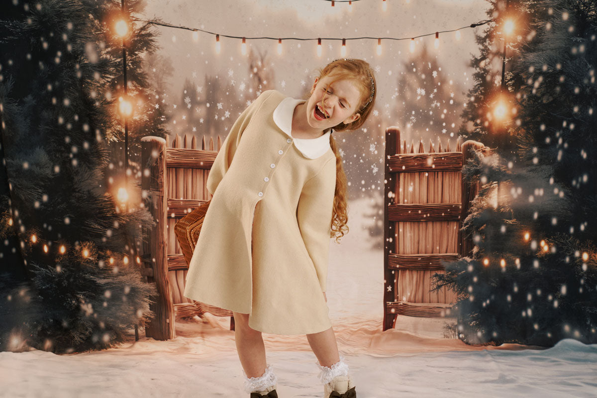 On Sale Kate Christmas Snow Farm Backdrop Designed by Emetselch -UK