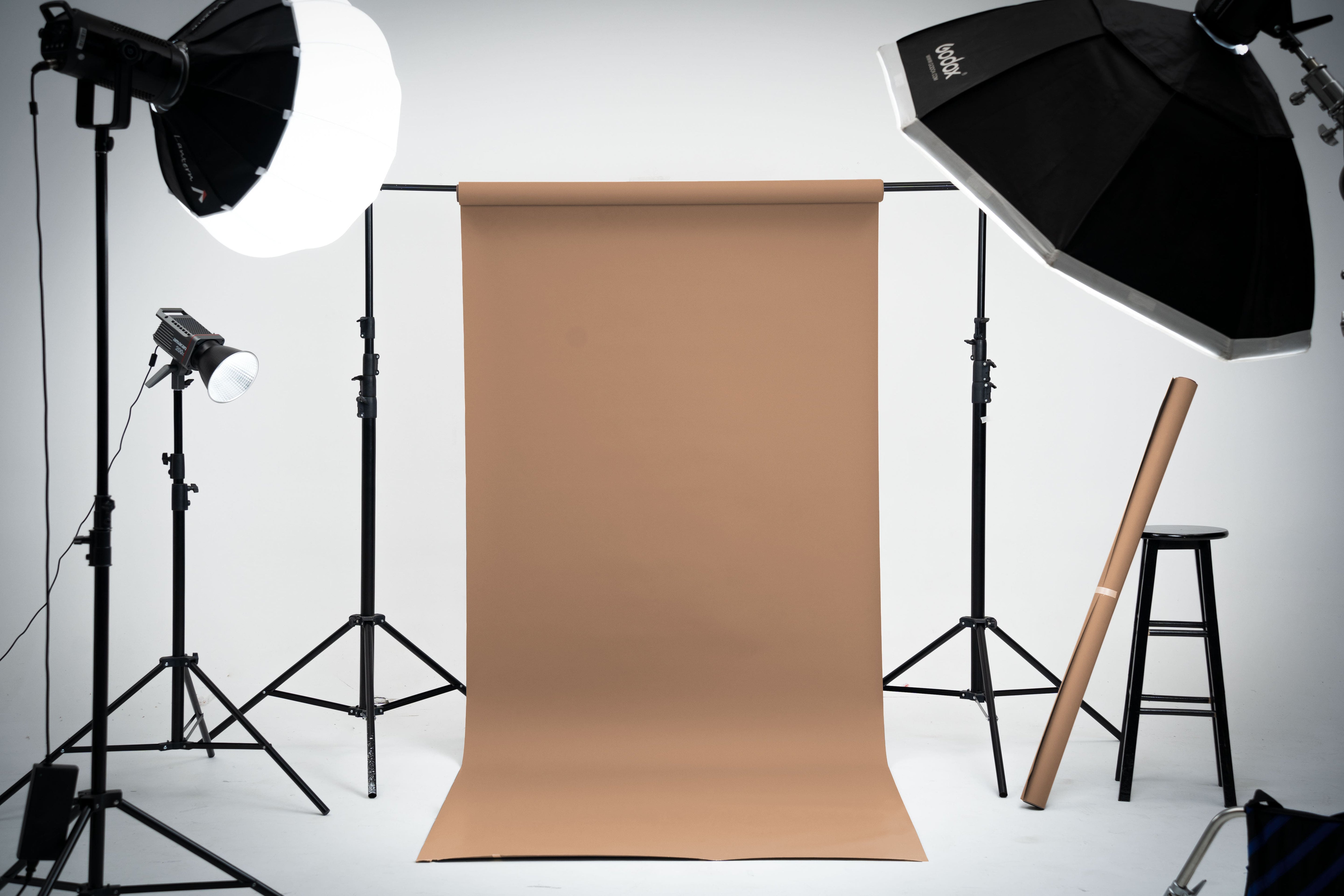 Kate Dark Beige Brown Seamless Paper Backdrop for Photography -UK