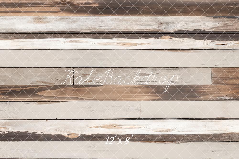Kate Vintage Wood Planks Neutral Backdrop Designed by Emetselch