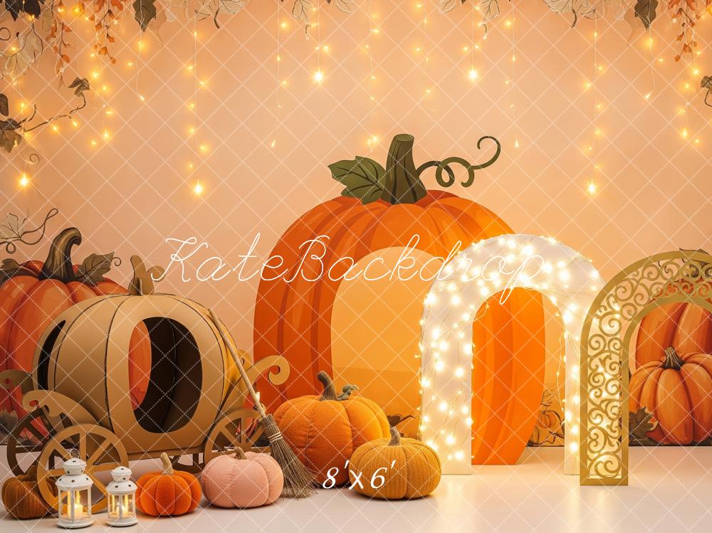 Kate Pumpkin Carriage Fairy Tale Autumn Backdrop Designed by Patty Robert