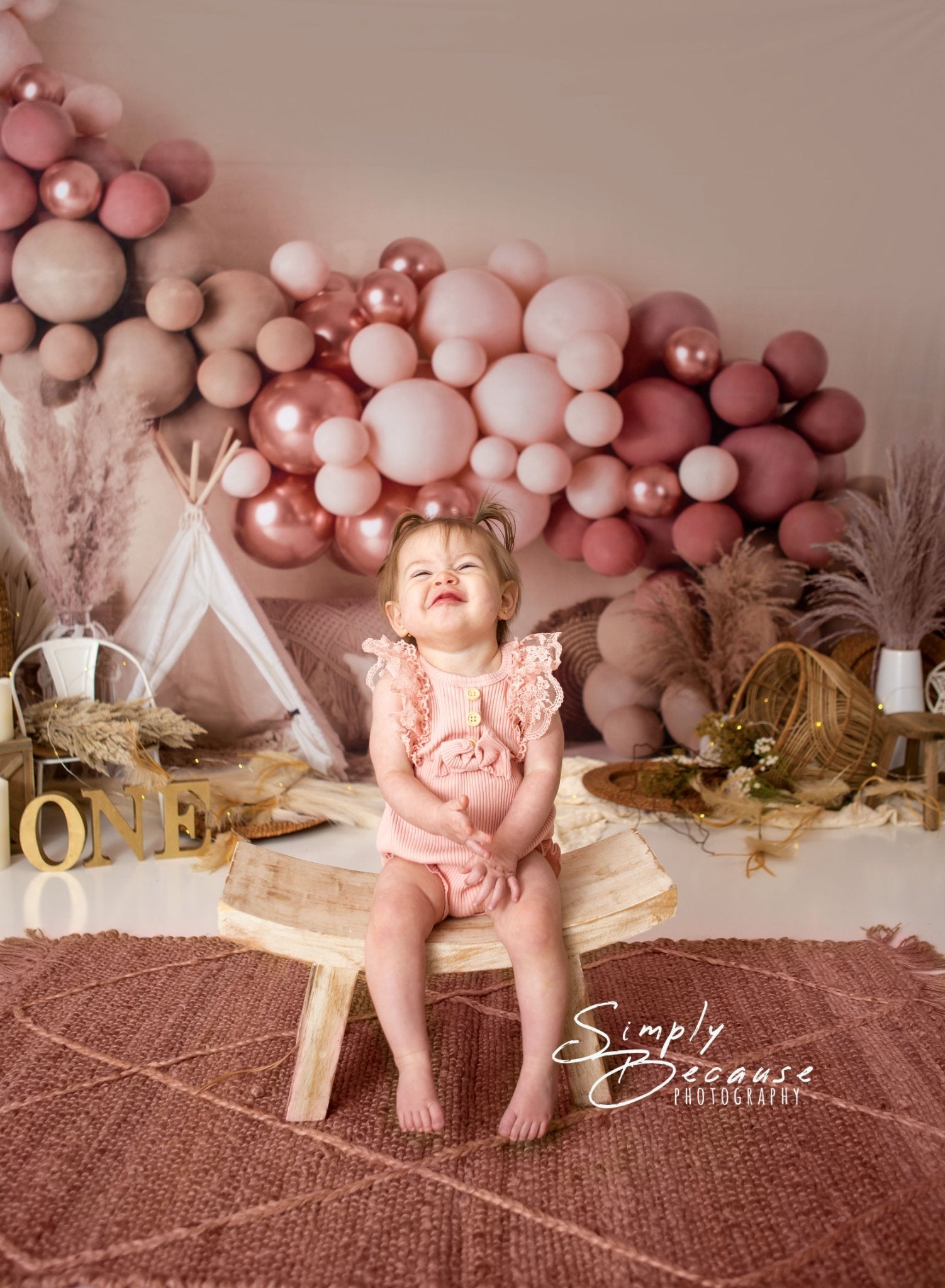 Lightning Deals Kate Boho Balloons Tent Backdrop Designed by Mandy Ringe Photography -UK
