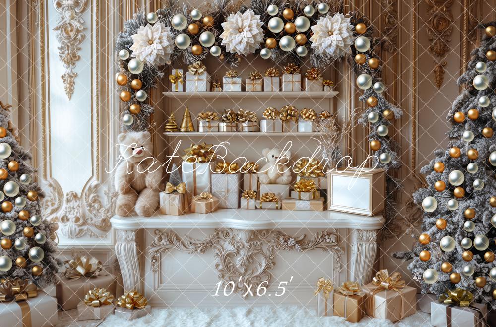 Kate Christmas Gift Arch Shelves Ornaments Backdrop Designed by Mini MakeBelieve -UK