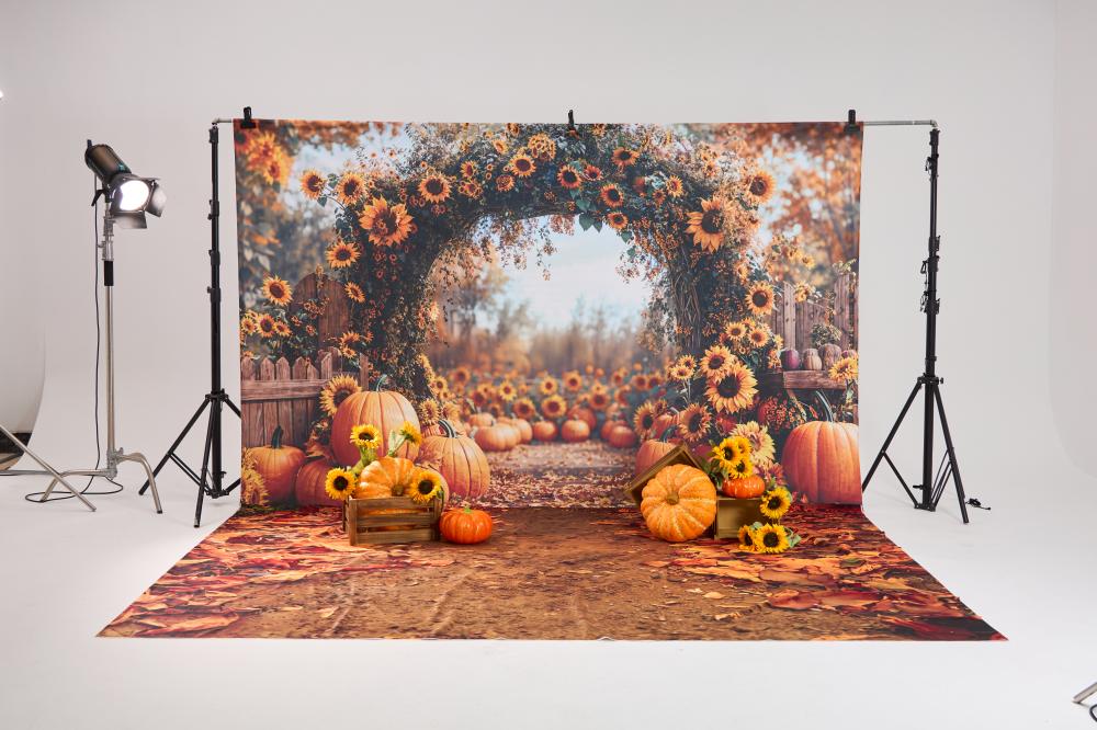 Kate Autumn Sunflowers Arch Pumpkin Photo Kit -UK