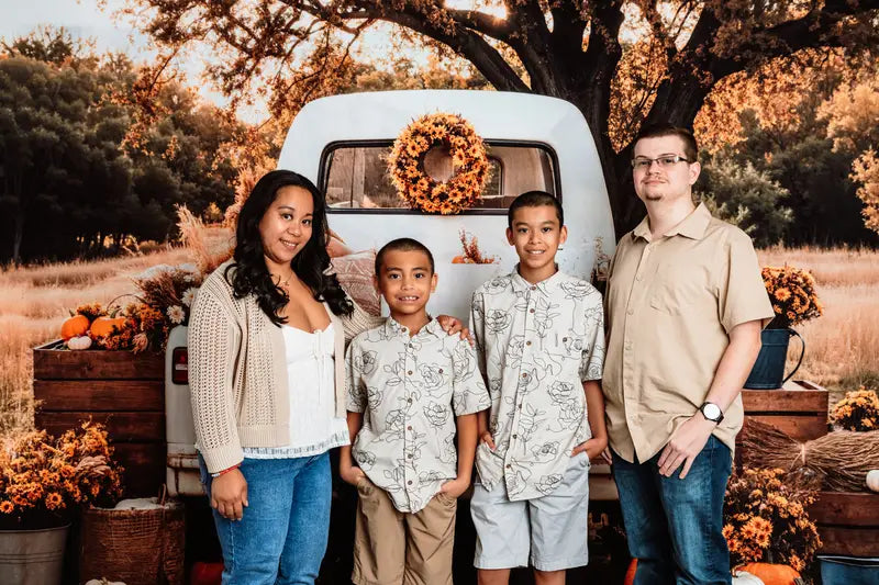 Kate Autumn Truck Pumpkin Backdrop Designed by Emetselch -UK