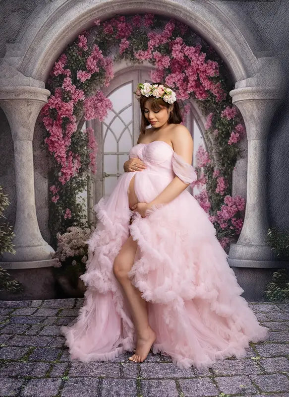 Kate Spring Building Flowers Wedding Backdrop for Photography -UK