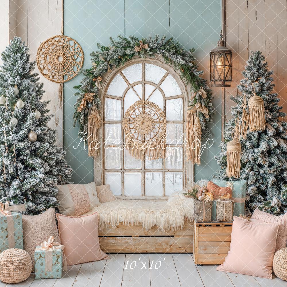 Kate Christmas Trees Window Room Backdrop Designed by Emetselch -UK