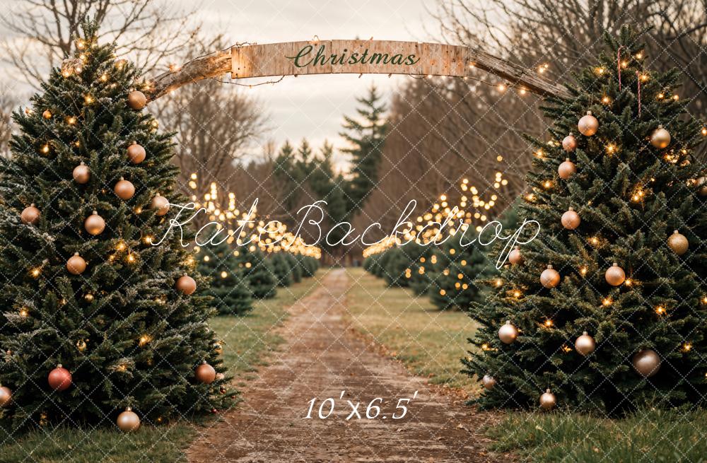 Kate Christmas Trees Farm Road Backdrop Designed by Emetselch