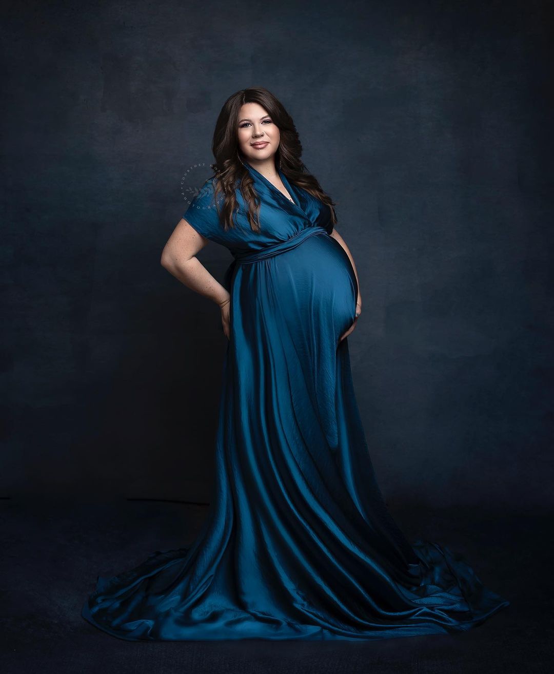 Kate Texture Abstract Fine Art Blue Backdrop Designed by Kate Image -UK