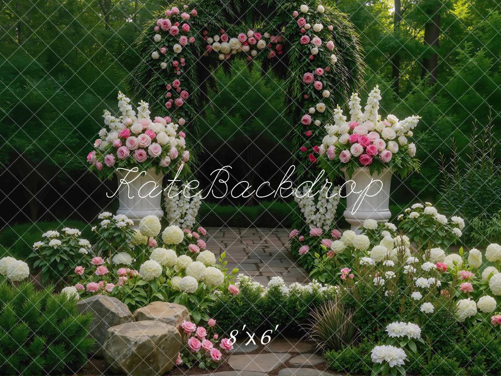Kate Flower Arch Garden Pathway Backdrop Designed by Mini MakeBelieve -UK