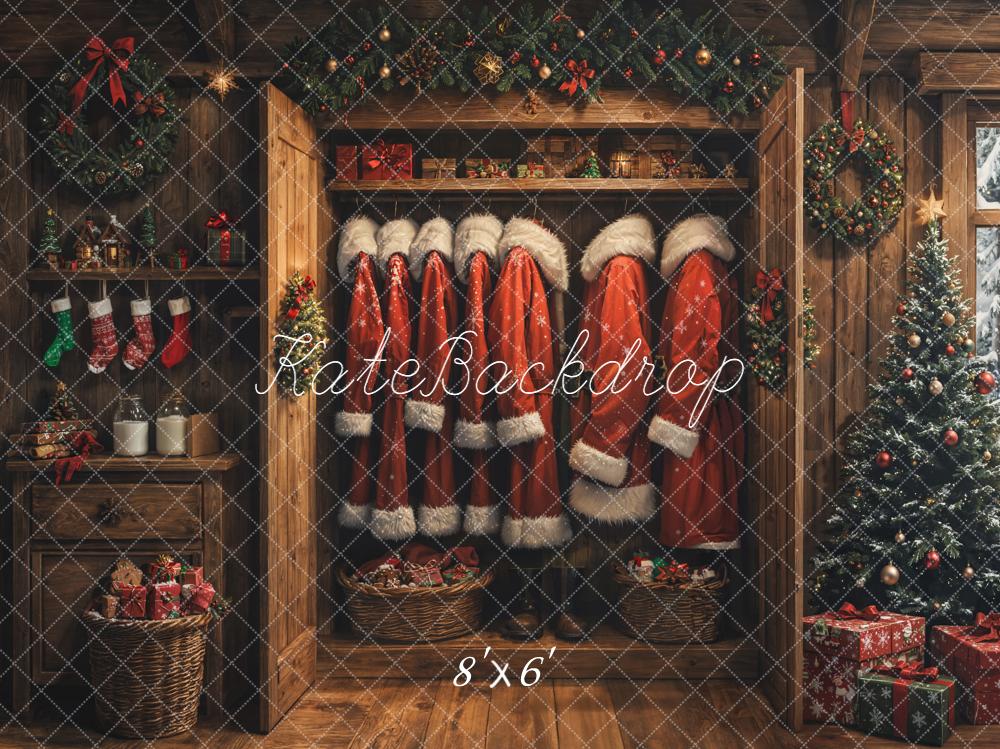 Kate Christmas Santa Closet Gifts Backdrop Designed by Emetselch -UK