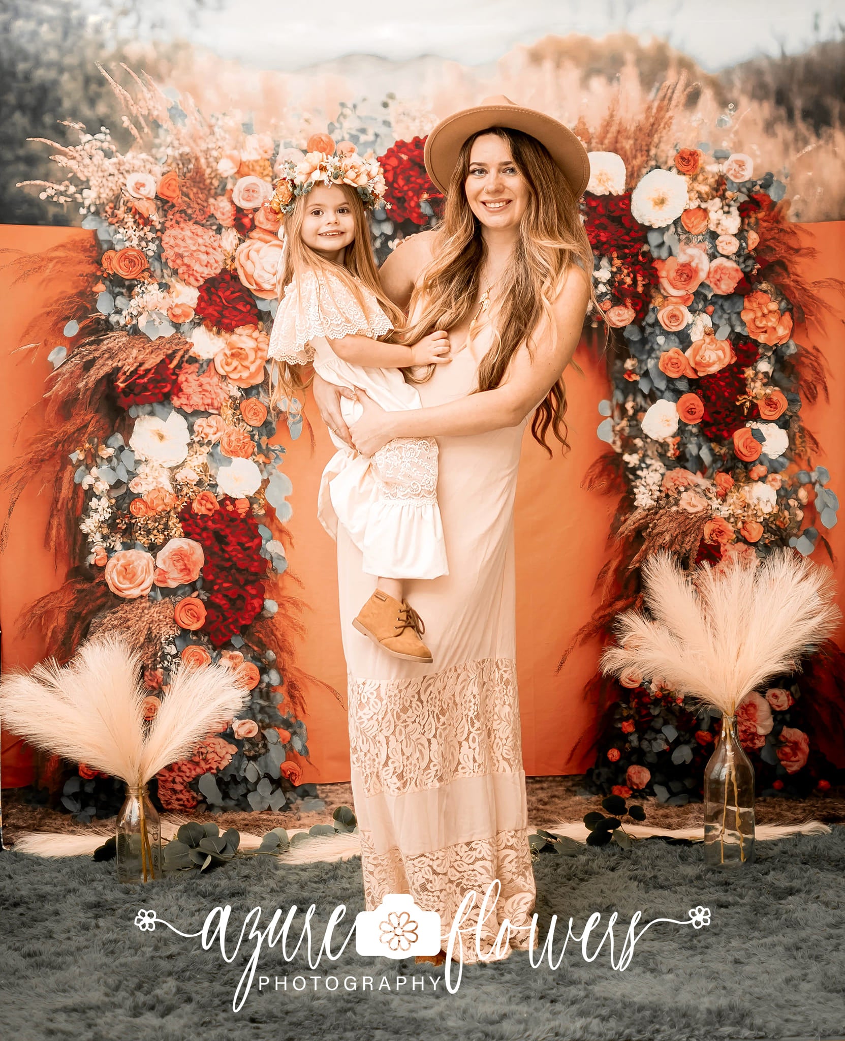 Kate Boho Flower Backdrop for photography Designed by Mini MakeBelieve -UK