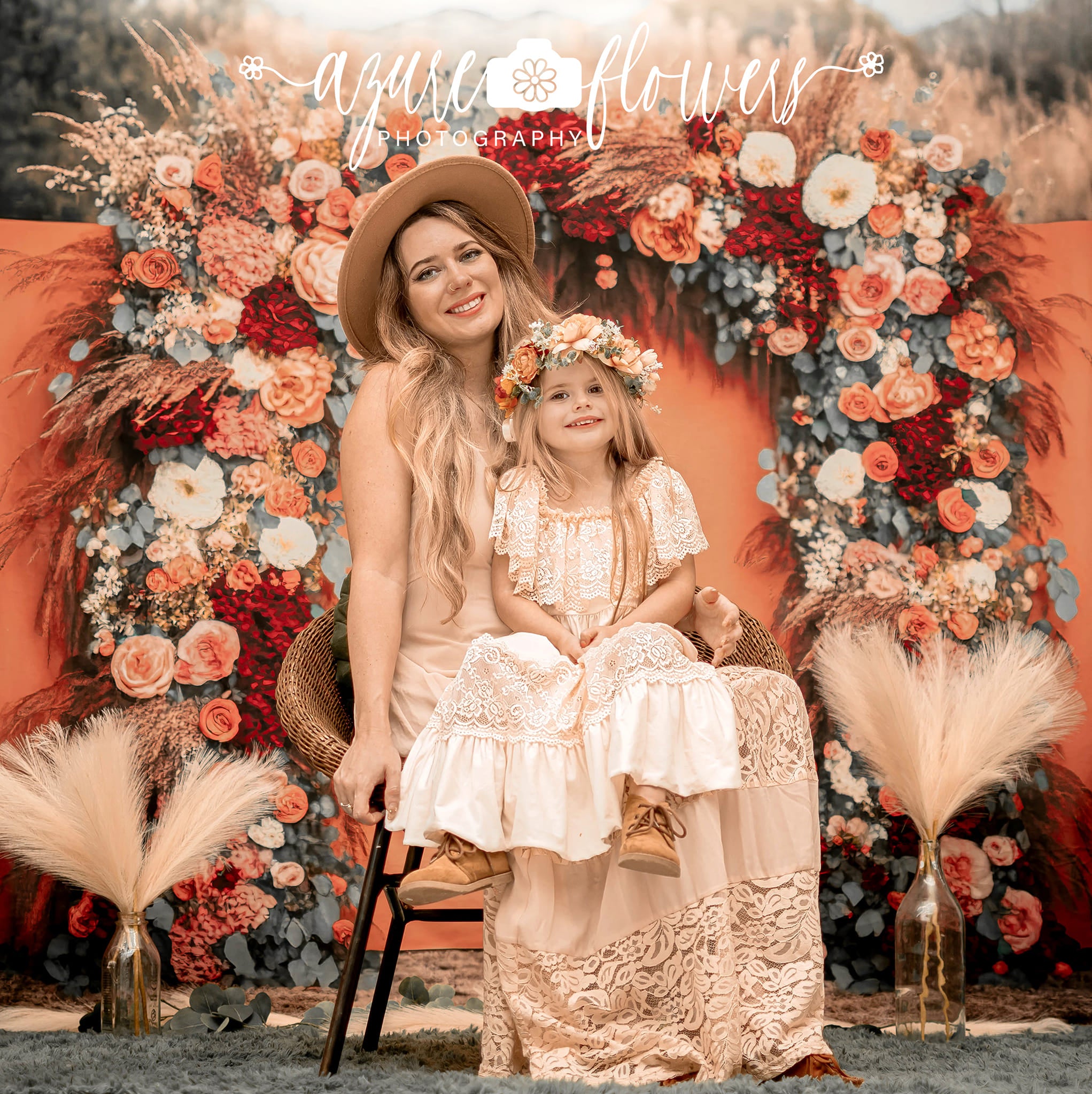 Kate Boho Flower Backdrop for photography Designed by Mini MakeBelieve -UK