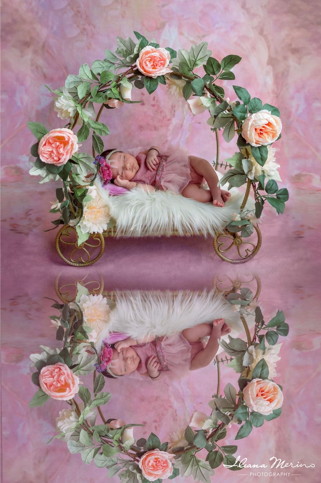 Kate Pink Fine Art Blurry Flowers Backdrop Designed by GQ -UK