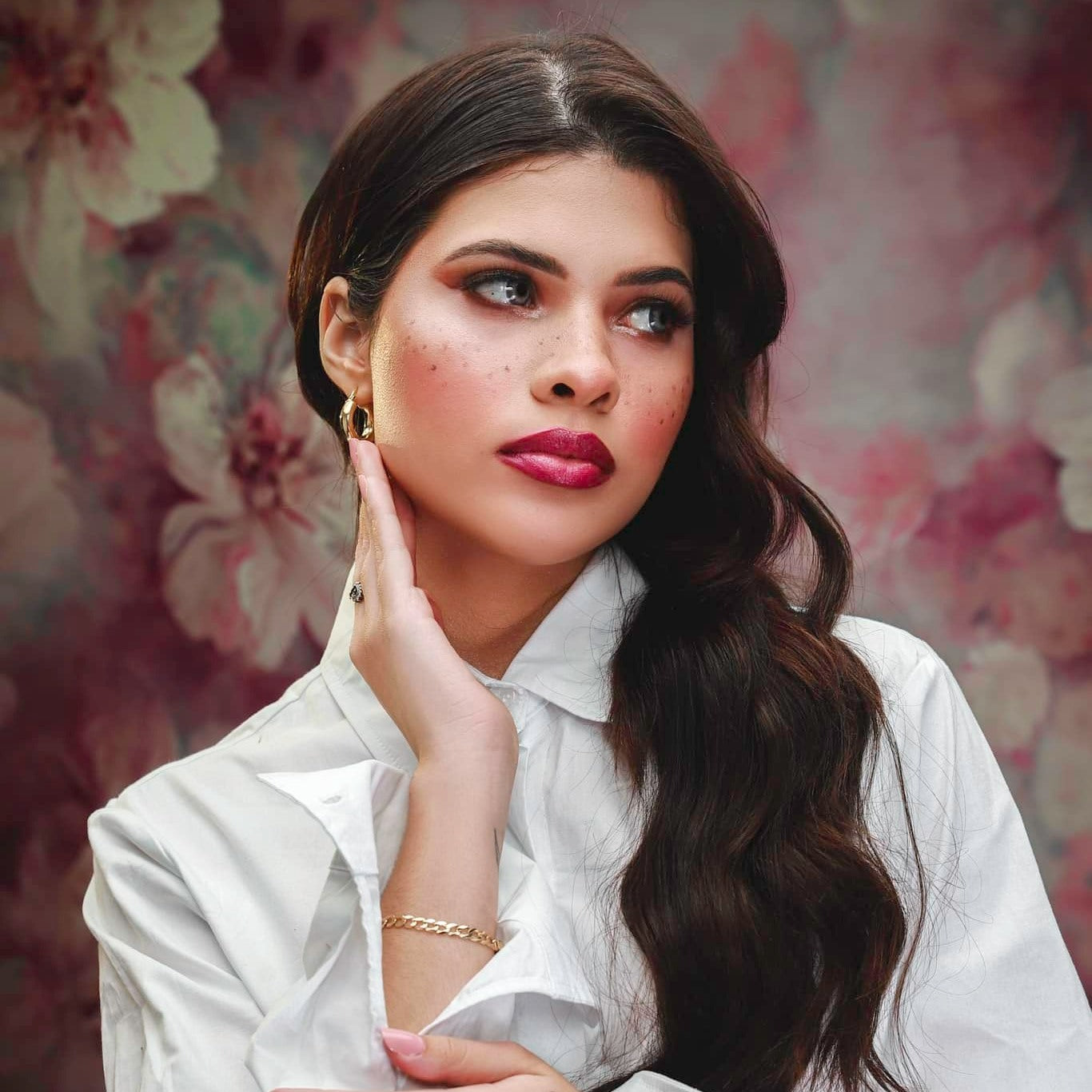 Kate Pink Floral Fine Art Backdrop for Photography -UK