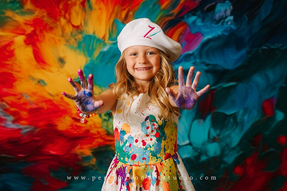 Kate Abstract Rainbow Backdrop Designed by Mandy Ringe Photography -UK