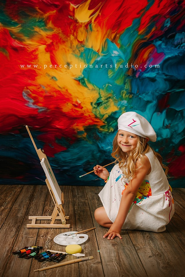 Kate Abstract Rainbow Backdrop Designed by Mandy Ringe Photography -UK