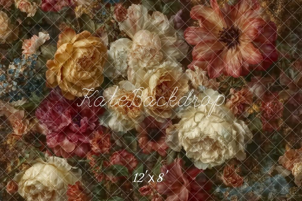 Kate Vintage Flower Fine Art Fleece Backdrop Designed by Emetselch -UK