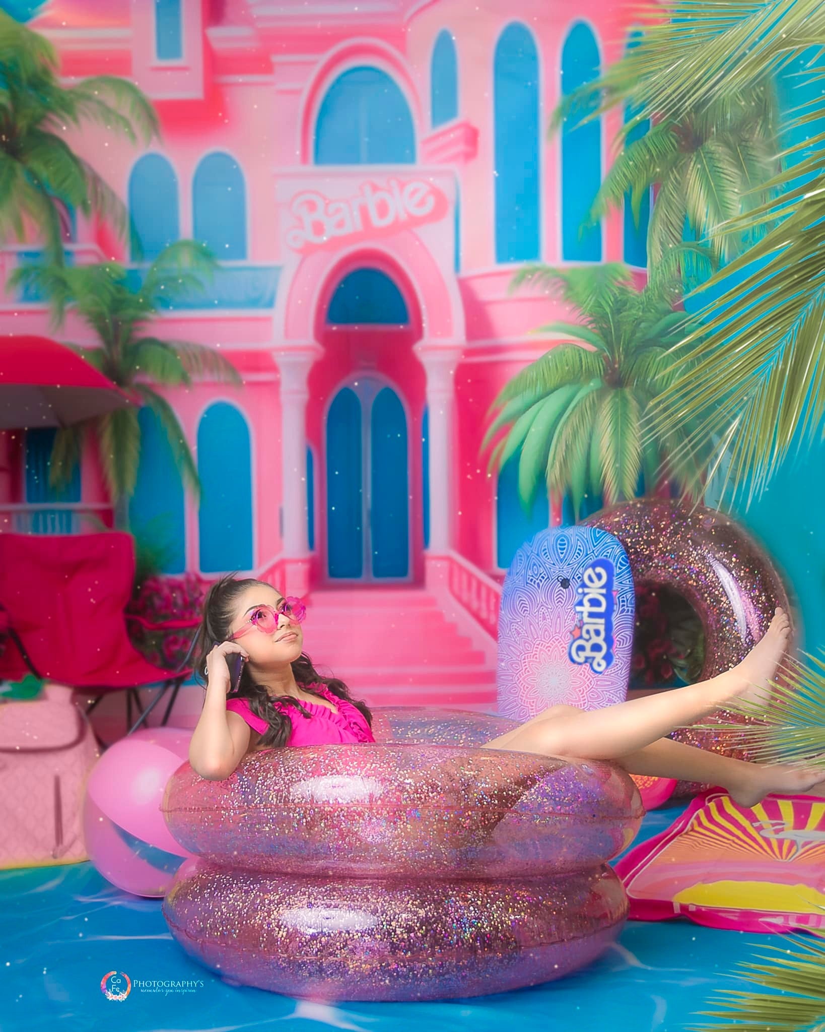 Kate Sweep Pool Party Dolly Summer Backdrop Designed by Ashley Paul -UK