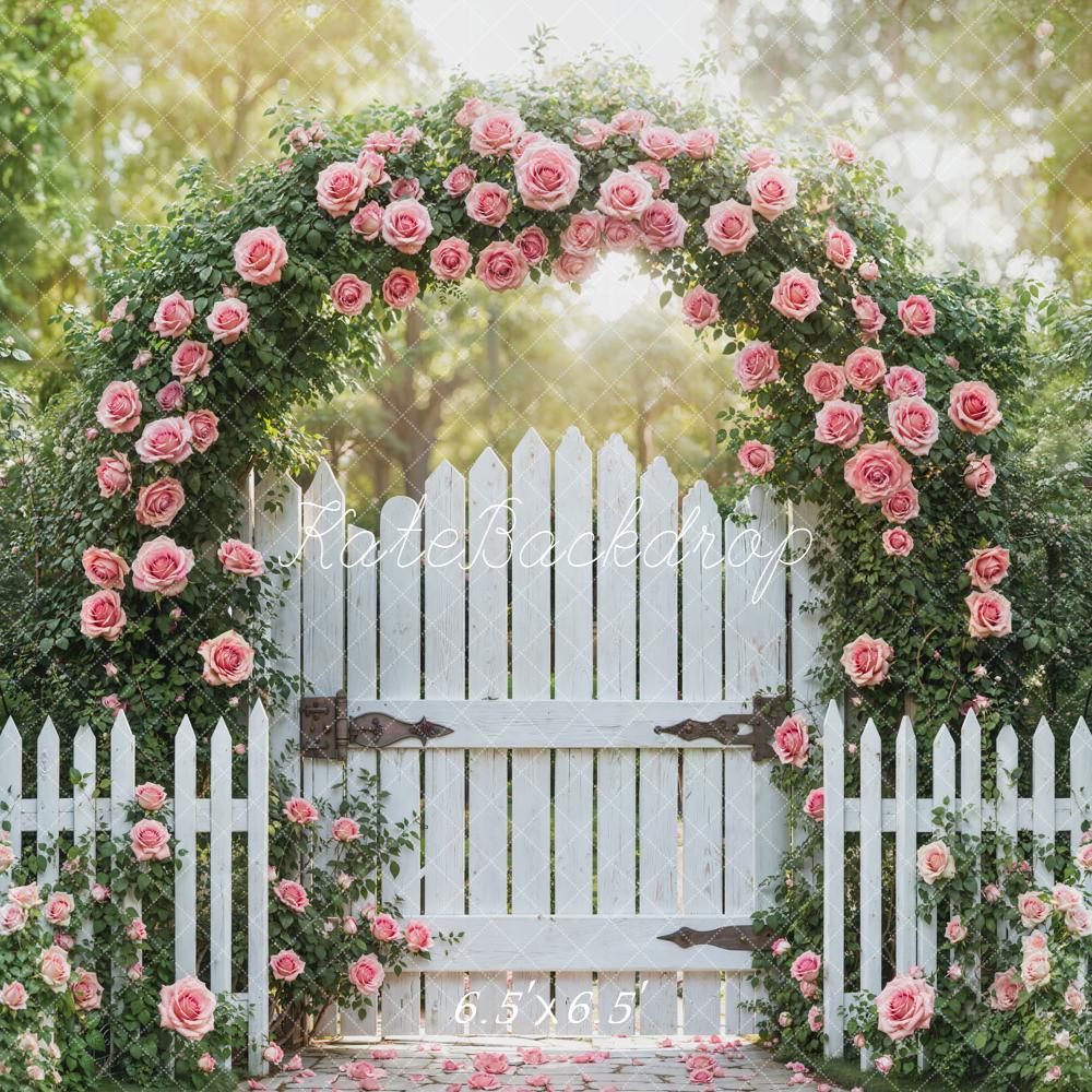 Kate Spring Garland White Gate Garden Backdrop Designed by Emetselch
