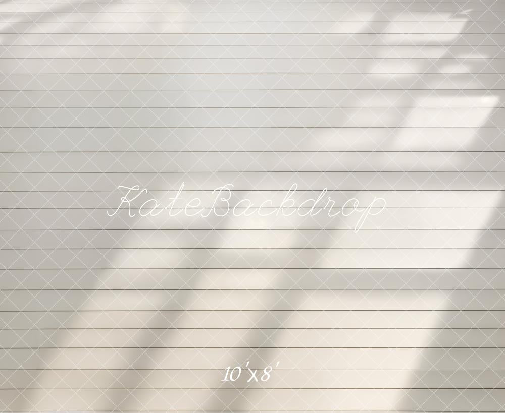 Kate White Wood Floor Light Fleece Backdrop Designed by Emetselch -UK