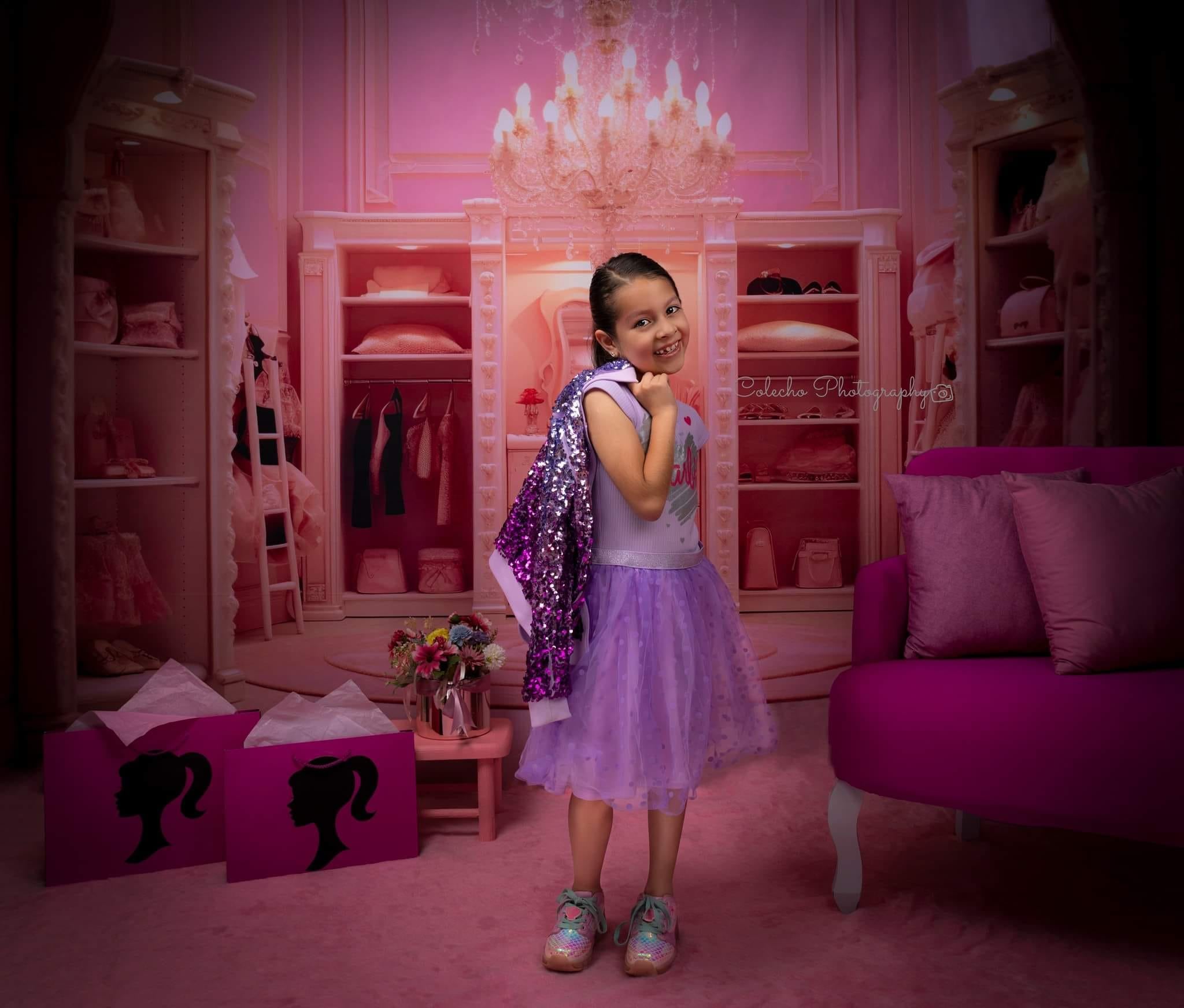 Kate Pink Princess Room Backdrop Designed by Chain Photography -UK