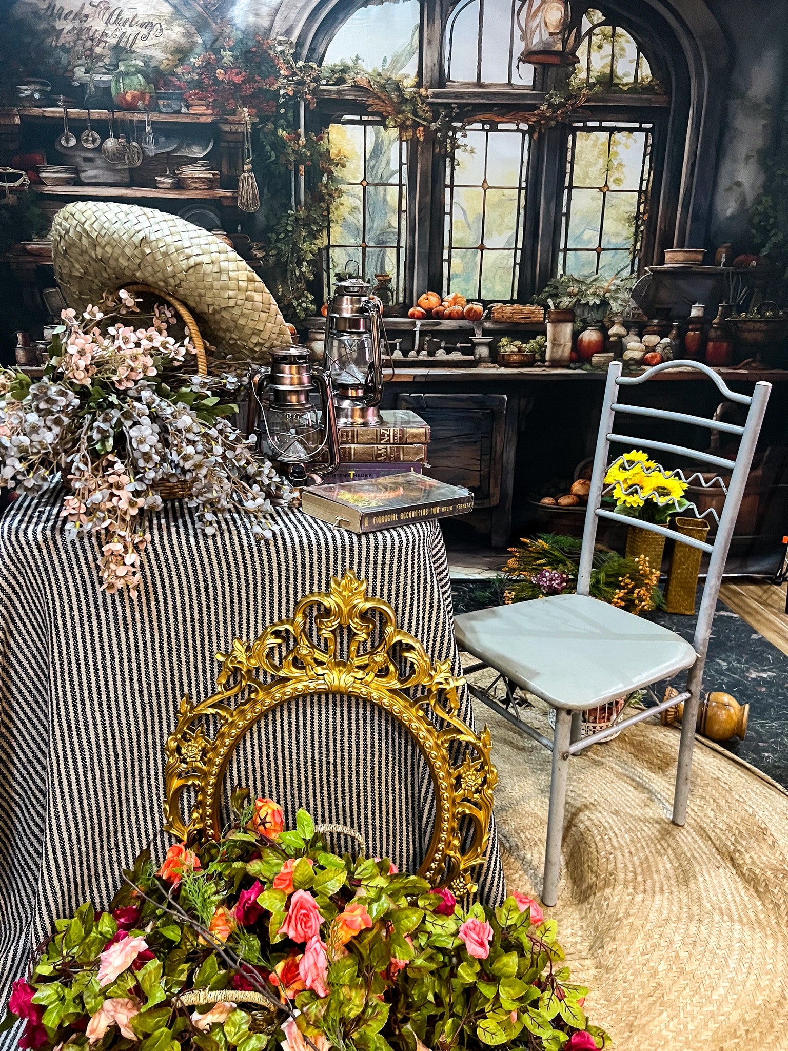 Kate Retro Autumn Painted Kitchen Backdrop Designed by Emetselch -UK
