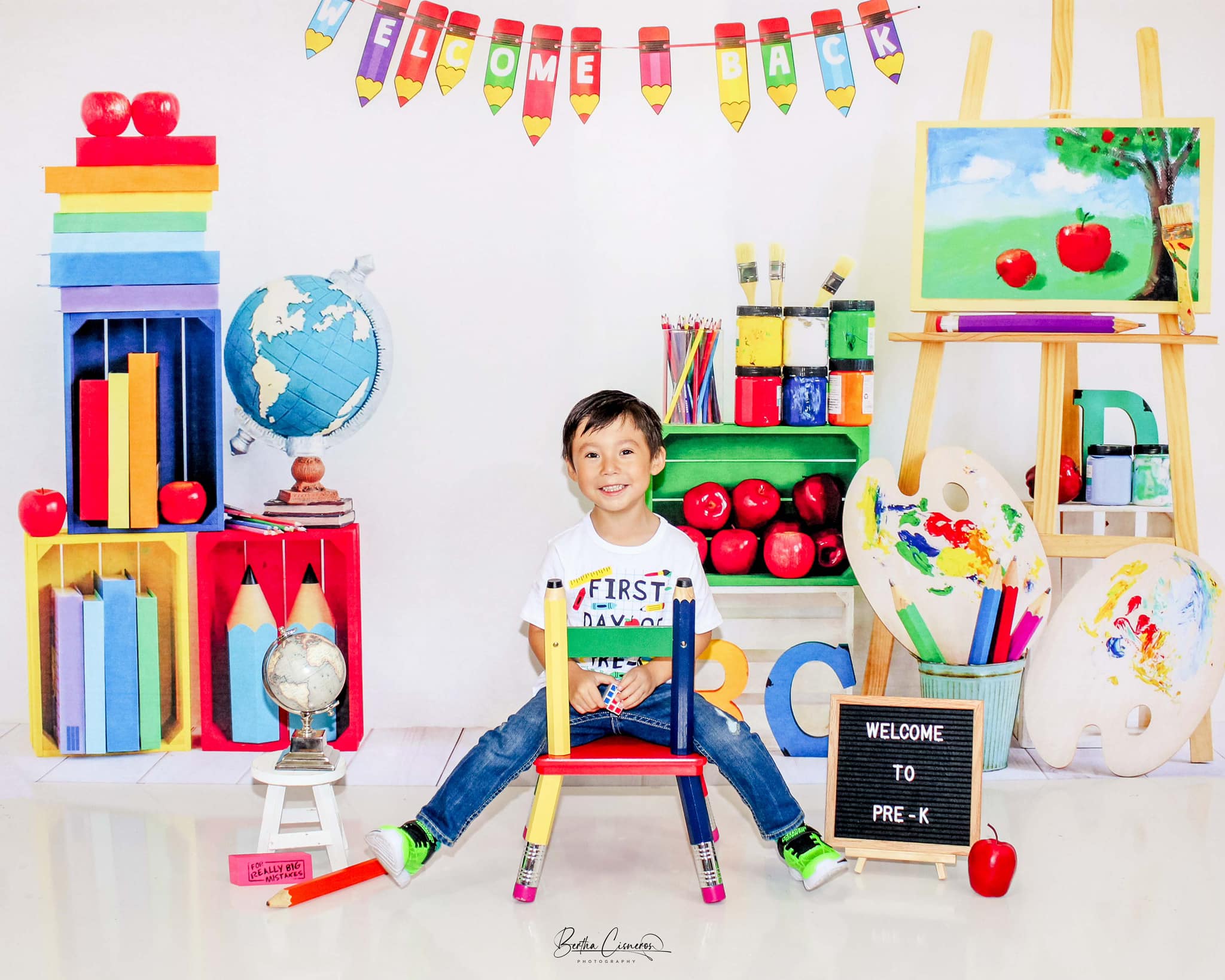 Kate Back to School Artist Backdrop Designed by Emetselch -UK